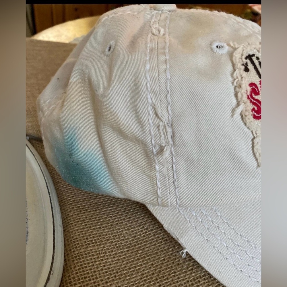 Sale Kbethos trucker cap Beige (‘Tis the Season to be Tipsy) distressed - Picture 3 of 5